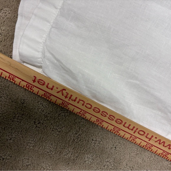 Caslon Women’s 100 % white linen wide leg drawstring pants size large - Picture 5 of 8